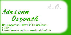 adrienn oszvath business card